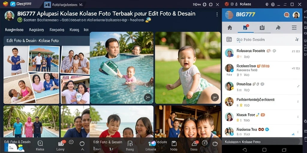 Tampilan antarmuka aplikasi Kolase Foto BIG777 yang menarik dan fungsional.