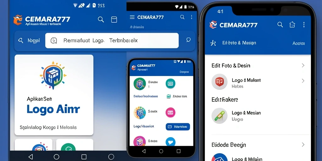 Tampilan antarmuka CEMARA777 dengan fitur Logo Maker yang interaktif.