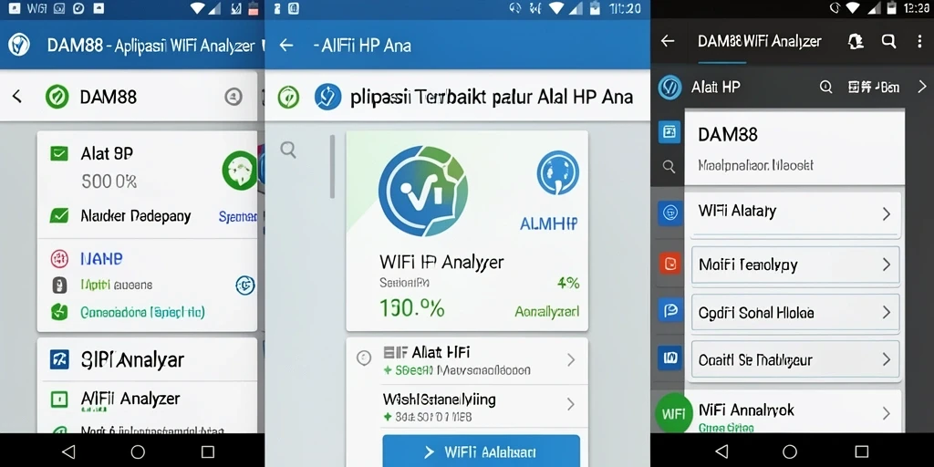 Antarmuka DAM88 menampilkan analisis WiFi dengan jelas dan informatif.