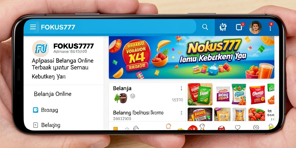 Antarmuka aplikasi FOKUS777 yang ramah pengguna untuk belanja online.
