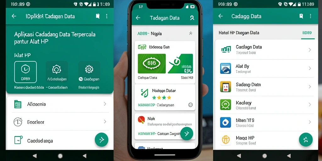 Tangkapan layar utama IDR89 menampilkan antarmuka cadangan data yang sederhana dan efisien.