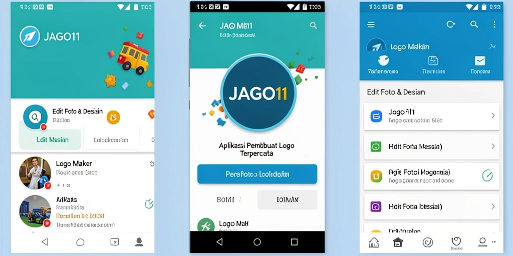 Antarmuka JAGO11 yang user-friendly saat membuat logo.