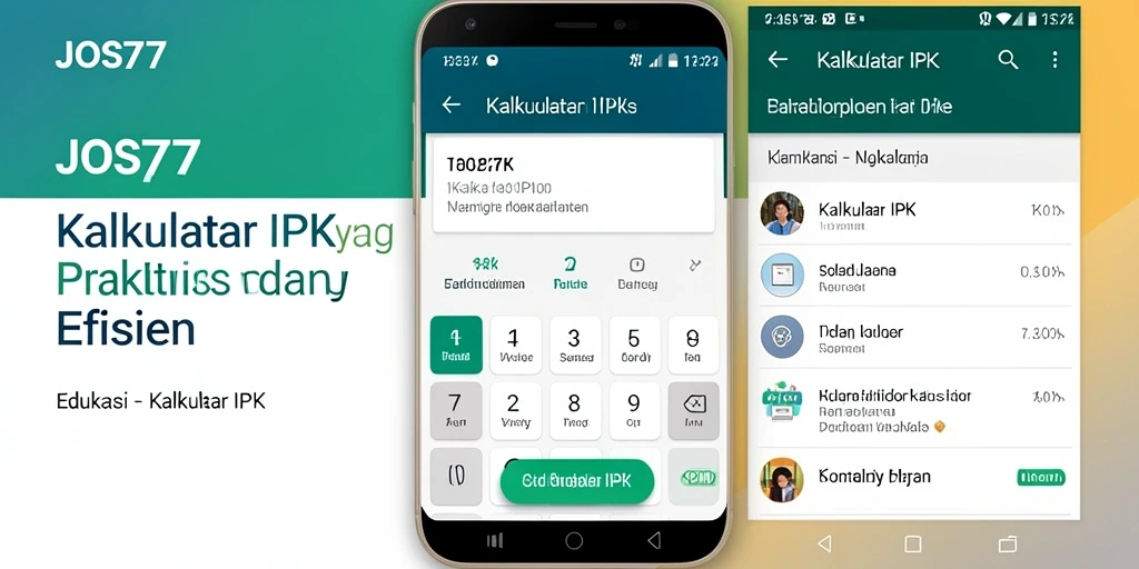Tampilan antarmuka JOS77 yang sederhana untuk Kalkulator IPK.