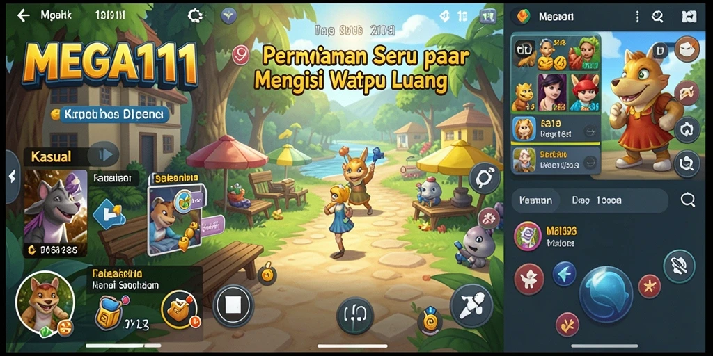Antarmuka MEGA111 yang menarik dan intuitif untuk permainan Kasual.