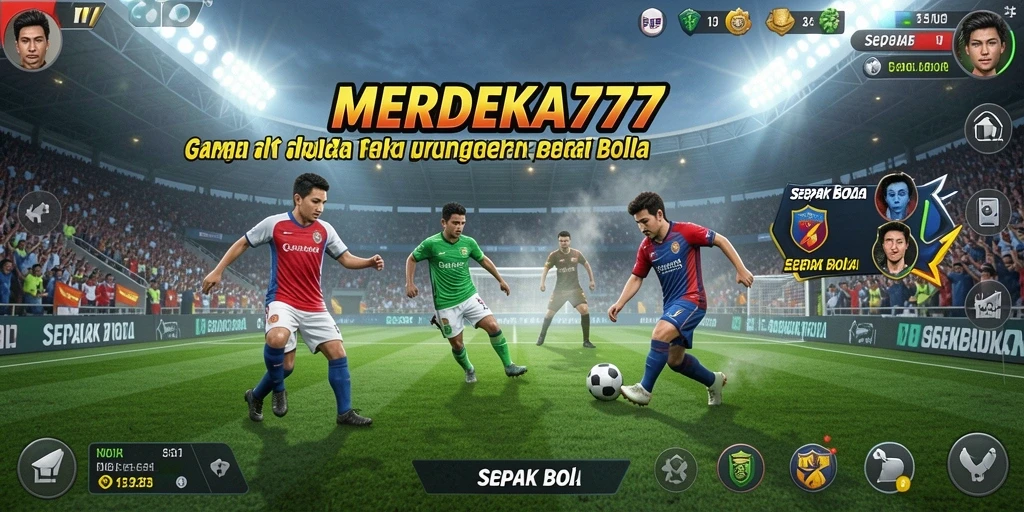 Antarmuka permainan sepak bola yang menarik dan user-friendly.