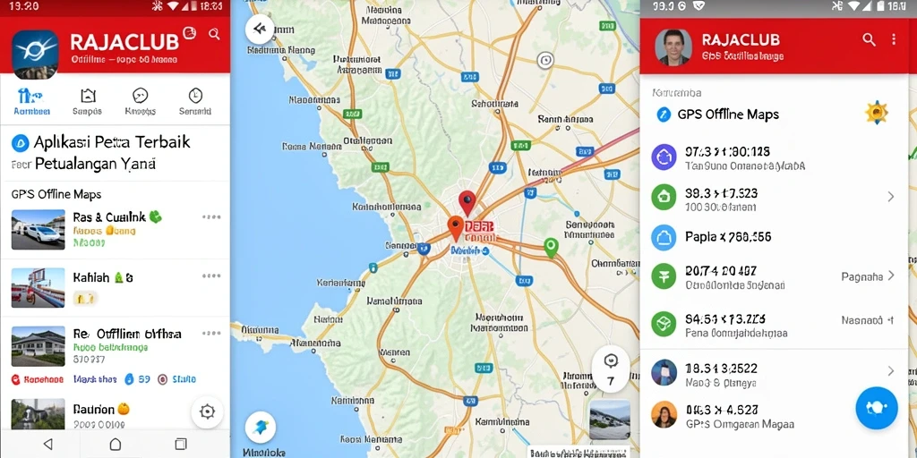 Tampilan antarmuka aplikasi RAJACLUB yang modern dan user-friendly.