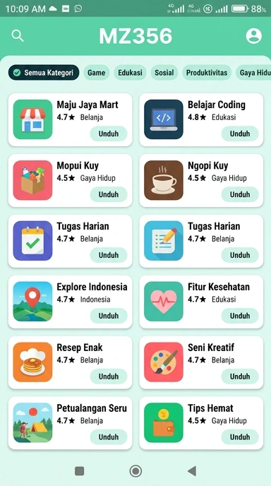 mz356 | Indeks Aplikasi Populer dan Kanal Uji Terbaik